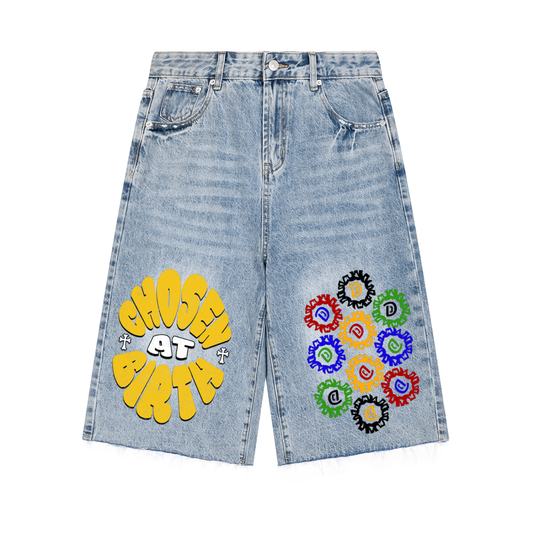 Delegated Cap Jean Shorts